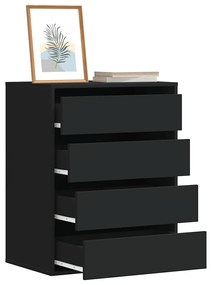 vidaXL Dulap colț cu sertare negru 60x41x76 cm lemn prelucrat