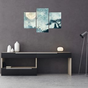 Tablou - Pictură cu lună plină (90x60 cm)