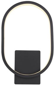 Aplica LED pentru iluminat exterior IP44 Naggy negru H-32cm