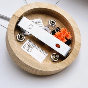 Candelabru pe cablu OAK 3xE27/60W/230V stejar Ø 47,5 cm