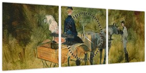 Tablou - Henri de Toulouse-Lautrec, The Trap, reproducere (cu ceas) (90x30 cm)