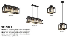 Pendul design modern Mathilde negru mat