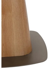 Masă de dining cu aspect de lemn de stejar 120x120 cm Etel – MOME