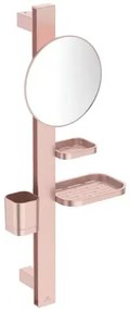 Set accesorii pentru lavoar Ideal Standard Alu+ rose mat din aluminiu 70 cm cu oglinda mobila