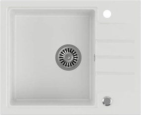 Chiuveta compozit incastrata Quadron Pop Peter 116 alb 62x50 cm