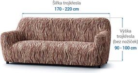 Gaico Huse bielastice UNIVERSO NOU dungi maro fotoliu triplu (l. 170 - 220 cm)