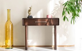 Masă lemn masiv nuc de toaletă Cooper, 90 × 42,5 × 78 cm