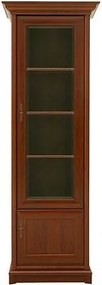 Vitrina de living KENT dreapta, castan, PAL/sticla securizata, 71x43x2