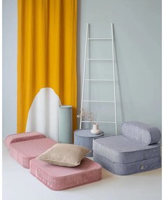 Pernă decorativă pentru copii maro deschis cu tapițerie din catifea reiată Block – Wigiwama