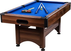 Masă de biliard 6 ft GamesPlanet, maro/albastru