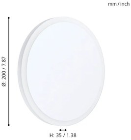 Eglo 98656 - Plafonieră LED MONGODIO 1 LED/8,6W/230V