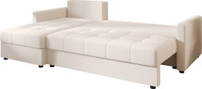 Coltar extensibil VENORIA, crem, colt reversibil, 220x143 cm + 2 perne GRATUIT