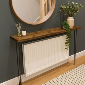 Masuta hol intrare, suport calorifer, seria A-620,lemn, Homs, 115 x 19 x 85cm,30171