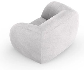 Fotoliu gri deschis cu tapițerie din stofă bouclé Essen – Cosmopolitan Design