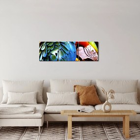 Tablou - Papagal (cu ceas) (90x30 cm)