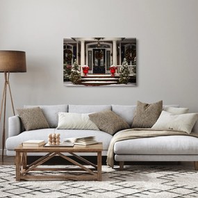 Tablou - Casa decorată de Crăciun (90x60 cm)