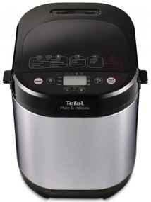 Aparat de paine Tefal Pain & Delices PF240E38, 700 W, 1000/750/500 g, 3 grade coacere, 20 programe, Negru/otel inoxidabil