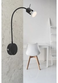 Aplica minimalista cu brat flexibil si Spot MILLY negru