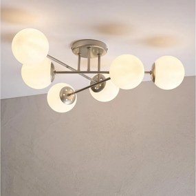 Lustră aplicată MALENA 6xE14/5W/230V crom mat/alb