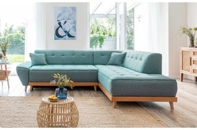 Colțar turcoaz extensibil (cu colț pe partea dreaptă) Dazzling Daisy – Miuform