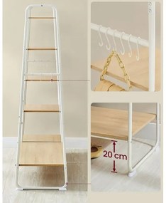 Cuier de podea LINEA, alb/maro