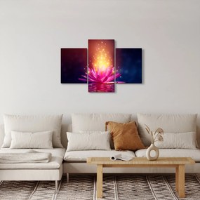 Tablou cu lotus pe apă (90x60 cm)