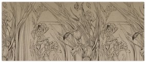 Tablou - Contururile plantelor (120x50 cm)