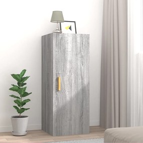 vidaXL Dulap de perete, gri sonoma, 34,5x34x90 cm, lemn compozit