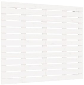 824674 vidaXL Tăblie de pat pentru perete, alb, 96x3x91,5 cm, lemn masiv pin