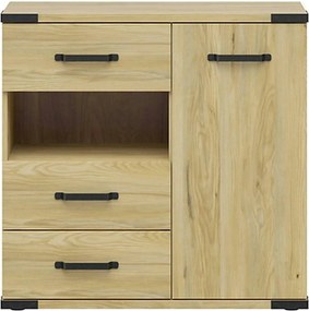 Comoda Lara, stejar, PAL, 90x40x88 cm