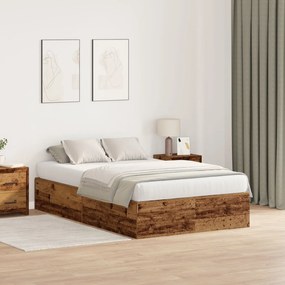 vidaXL Cadru de pat din lemn vechi de 120 x 190 cm de la