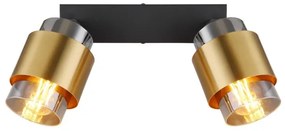 Spot MILLEY 2xE27/40W/230V negru/alamă Globo 15560-2