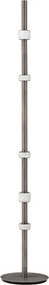 Lampadar tub subtire aluminiu gri inchis si alabastru LED MARLOW