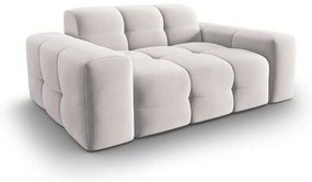 Canapea gri deschis cu tapițerie din catifea 156 cm Kendal – Micadoni Home