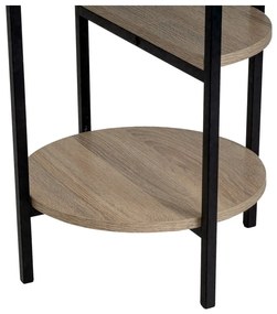 Etajeră neagră/în culoare naturală cu aspect de lemn de stejar 40x80 cm – Casa Selección