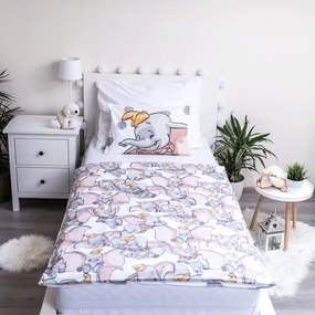 Disney Dumbo Dots lenjerie de pat pentru copii 100×135cm, 40×60 cm