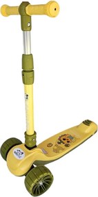 Trotineta copii cu roti luminoase din silicon NOVOKIDS™ Mini Scooter 8150, Cu melodii si lumini, 3 roti, Pliabila, Maner reglabil pe inaltime, Maxim
