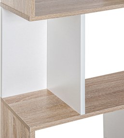 Biblioteca de perete, 3 rafturi, 60x24x111.4cm, alba HOMCOM | Aosom Romania