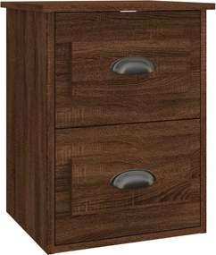 vidaXL Noptieră suspendată pe perete, stejar maro, 41,5x36x53 cm