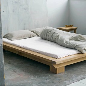 Cearșaf elastic din in Linen Tales, 180 x 200 cm, alb