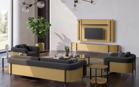 Set lemn masiv nuc Unitate TV Marquesa