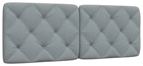vidaXL Pernă tăblie de pat, gri deschis, 140 cm, material textil