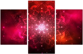 Tablou abstracției roșii (90x60 cm)