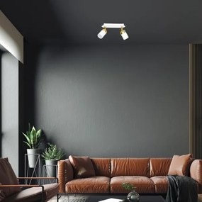 Spot JOKER 2xGU10/25W/230V alb/auriu