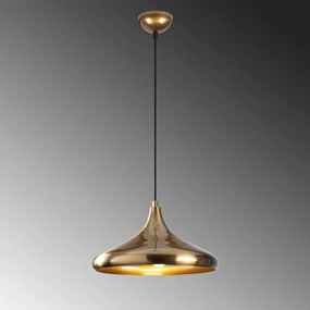 Lustră aurie cu abajur din metal ø 35 cm Berceste – Opviq lights