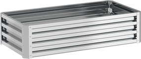 Outsunny 4' x 2' x 1' Pat de Gradina Galvanizat Inaltat, Cutie de Plantare din Metal Pat Inaltat pentru Legume, Flori, Plante si Plante Aromatice, Verde | Aosom Romania