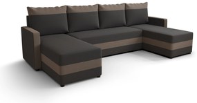 Colțar în formă de U Pure U Bis (Negru + Gri). 1057419