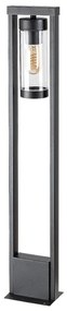 Stalp mediu pentru iluminat exterior design modern IP44 Kolta negru