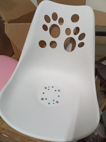 OFERTA Scaun de birou alb-roz PRINT clasa II