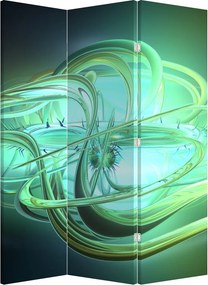 Paravan - Abstracție verde (126x170 cm)